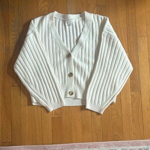 A New Day Target Cream Ribbed Cardigan